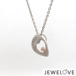 Load image into Gallery viewer, Evara Platinum Diamonds Pendant with Rose Gold Heart JL PT P 323   Jewelove.US

