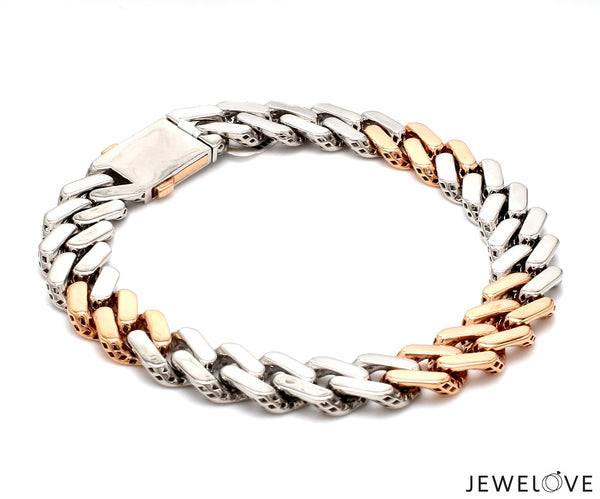 Men's Sterling Silver Thick String Braided Chain Bracelet - Jewelry1000.com