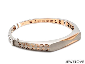 Platinum Rose Gold Bracelet Matte & Hi-Polish for Men JL PTB 1182   Jewelove.US