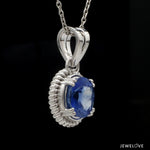 Load image into Gallery viewer, Designer Platinum Pendant with Blue Sapphire JL PT P 321   Jewelove.US
