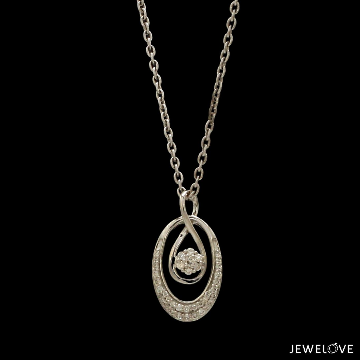 Platinum with Diamond Pendant Set for Women JL PT P 2444