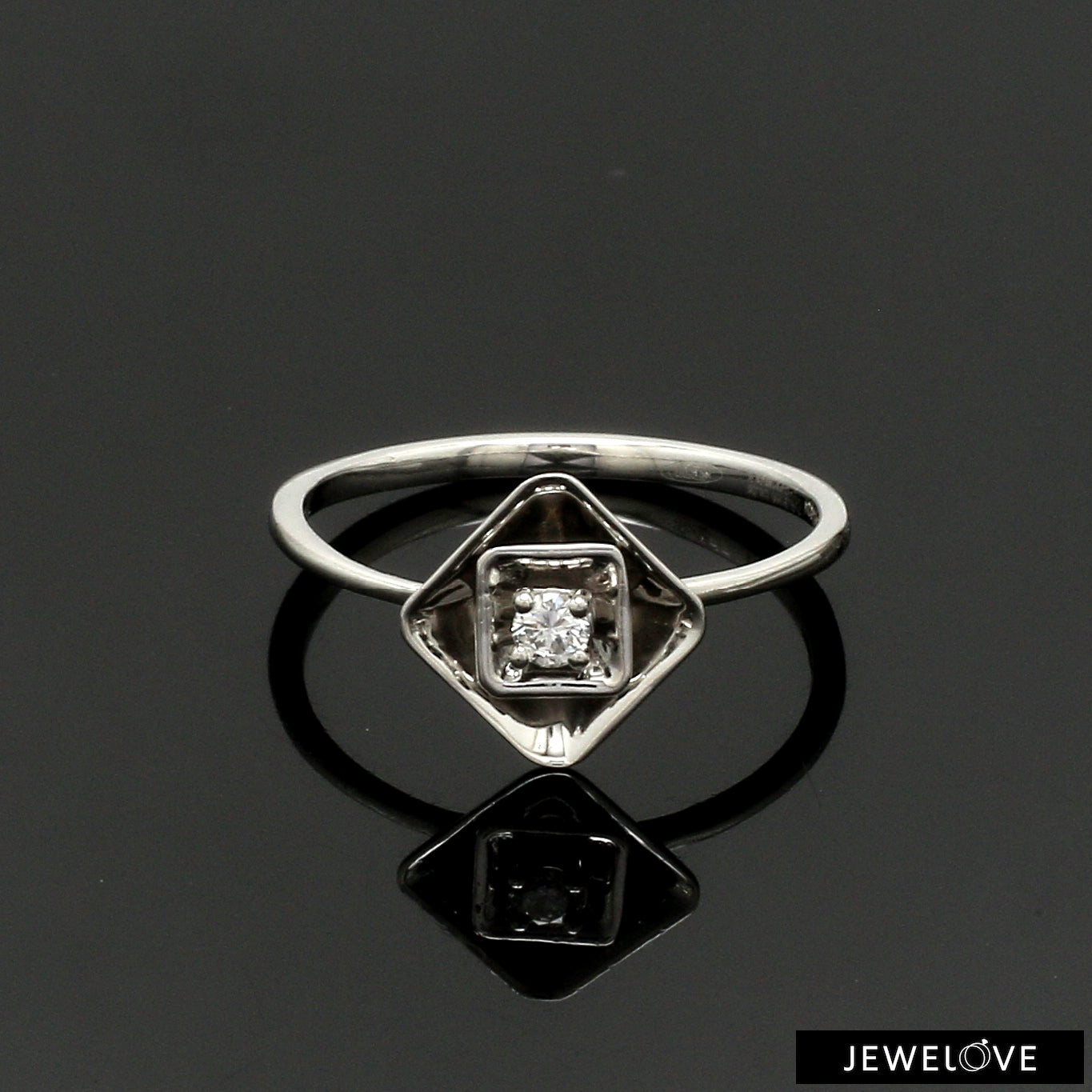 Platinum Single Diamond Ring for Women JL PT 1358