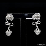 Load image into Gallery viewer, Platinum Diamond Heart Earrings JL PT E LC804

