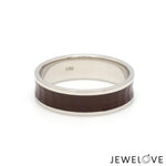 Load image into Gallery viewer, Platinum Couple Unisex Ring with Brown Ceramic JL PT 1329   Jewelove
