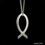 Load image into Gallery viewer, Platinum Ichthys Pendant (Jesus Fish) JL PT P 330
