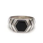 Load image into Gallery viewer, Men of Platinum | Black Enamel Ring for Men JL PT 1310-A   Jewelove.US
