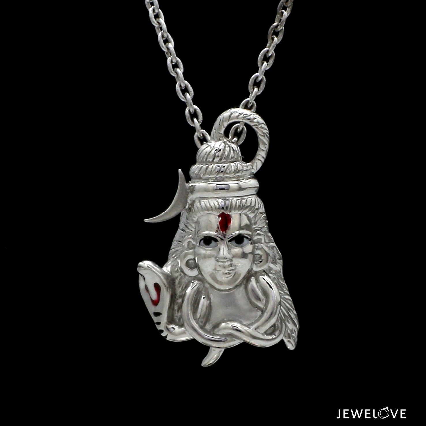 Platinum Shiva Ji Pendant   Jewelove.US