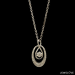 Load image into Gallery viewer, Platinum with Diamond Pendant Set for Women JL PT P 2444

