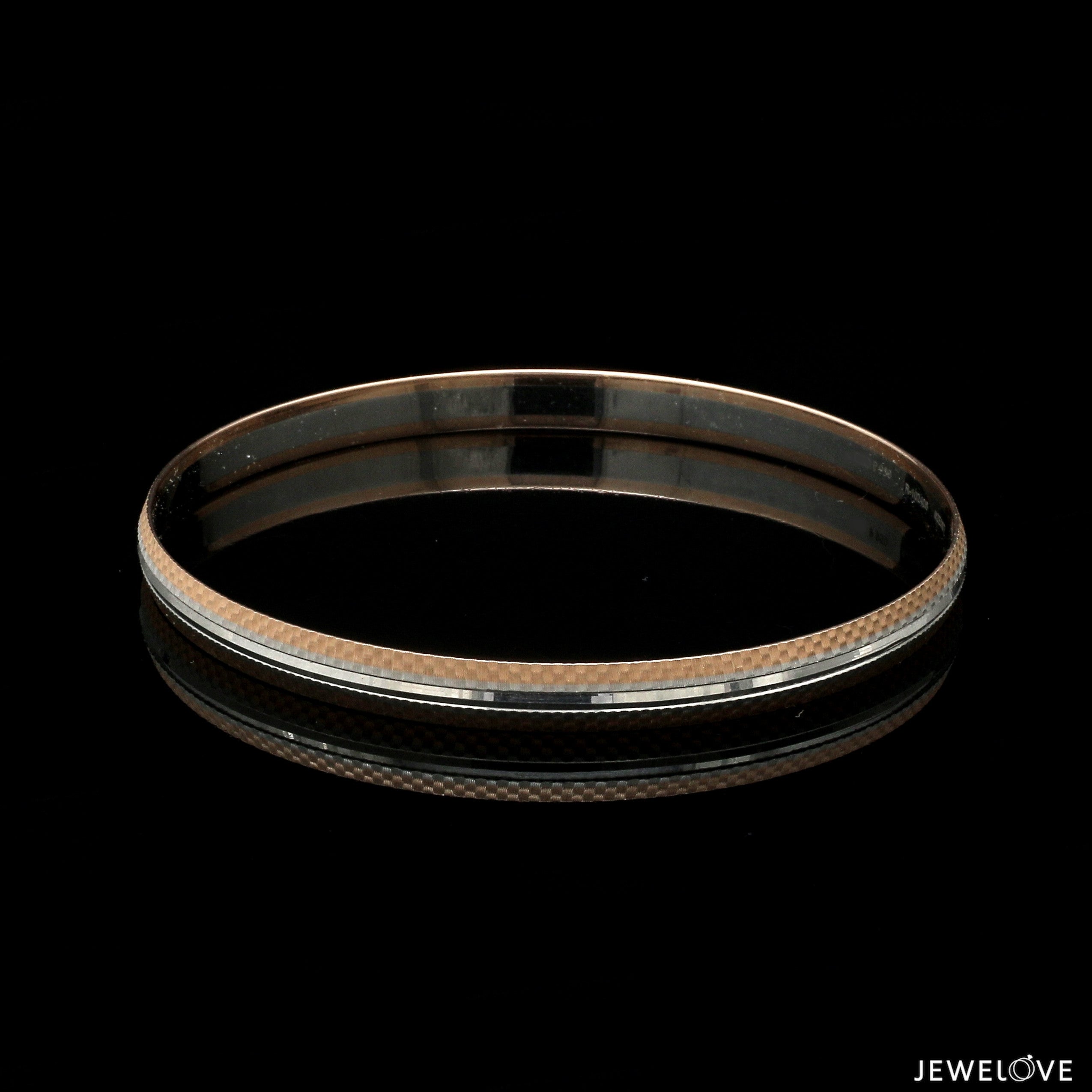 5.75mm Platinum Rose Gold Bracelet for Men JL PTB 1299