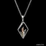 Load image into Gallery viewer, Evara Platinum &amp; Rose Gold Diamonds Pendant JL PT P 255
