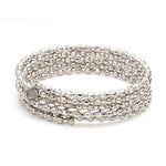 Load image into Gallery viewer, Dazzling Shiny 5-line Japanese Platinum Bracelet for Women with Diamond Cut Balls JL PTB 720
