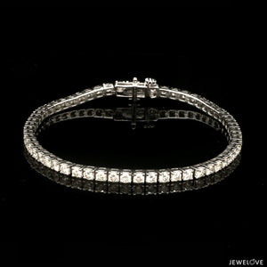 18-Pointer Diamond Tennis Bracelet 18K White Gold JL AU 755
