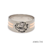 Load image into Gallery viewer, Platinum Love Bands with Rose Gold Ring JL PT 1413
