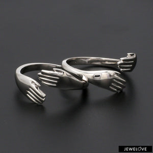 Platinum Hug Unisex Ring JL PT 938   Jewelove.US