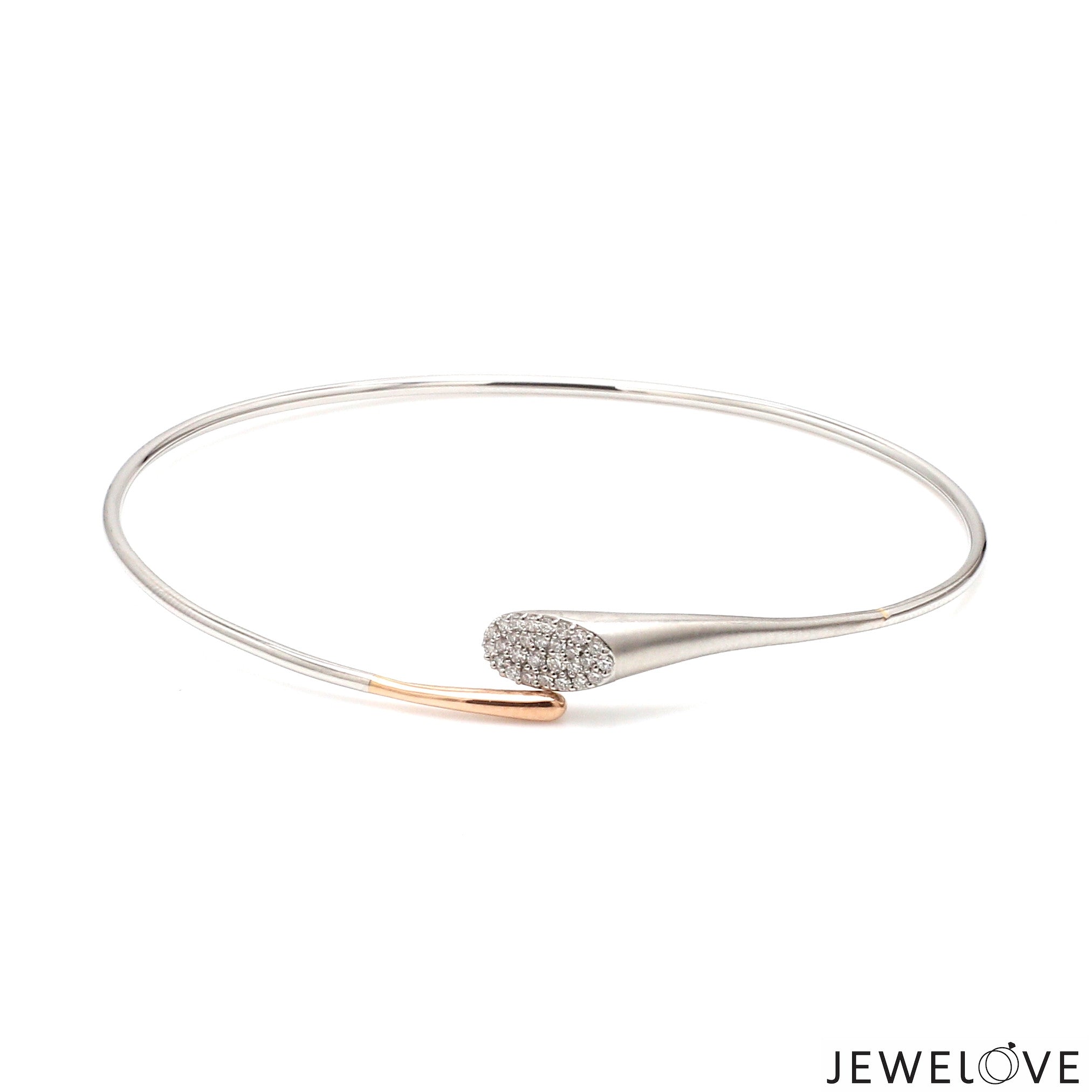 Evara Platinum Rose Gold Diamond Bracelet for Women JL PTB 1285
