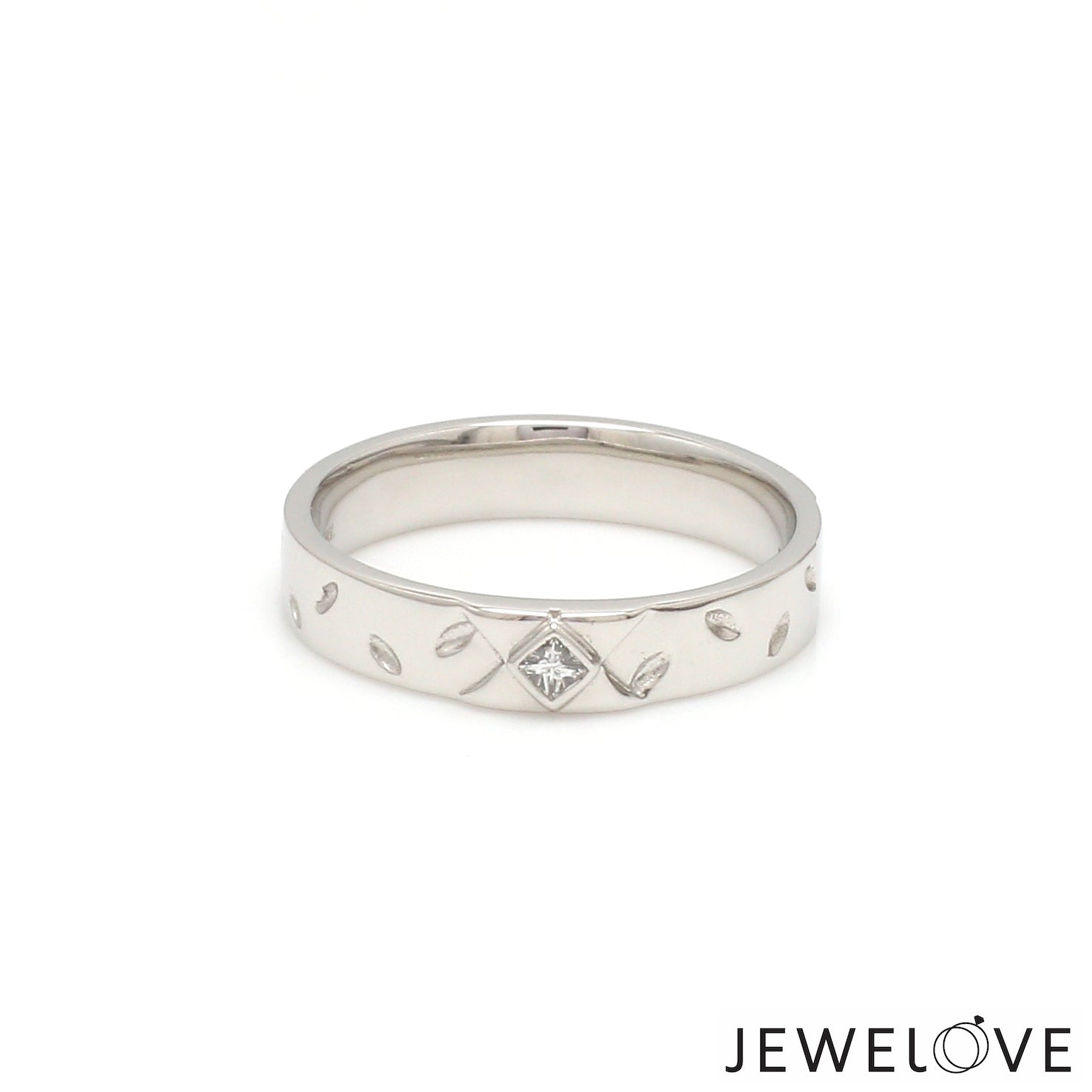 Designer Platinum  Princess Diamond Cut Couple Ring JL PT CB 87