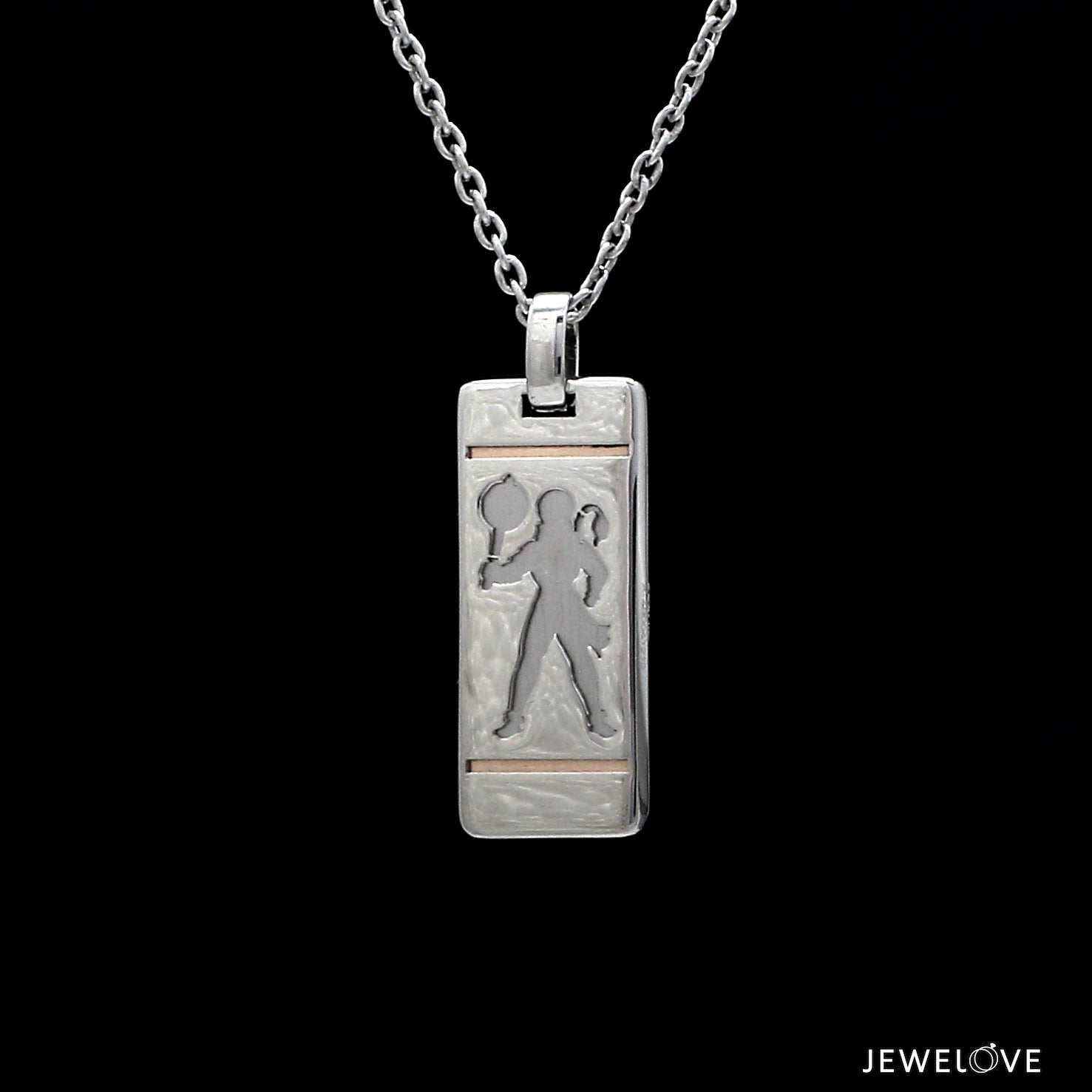 Hanuman Ji Pendant in Platinum & Rose Gold JL PT Hanuman - 1   Jewelove.US