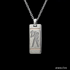 Hanuman Ji Pendant in Platinum & Rose Gold JL PT Hanuman - 1   Jewelove.US