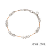Load image into Gallery viewer, Designer Flowery Japanese Platinum Rose Gold Bracelet for Women JL PTB 662R   Jewelove.US
