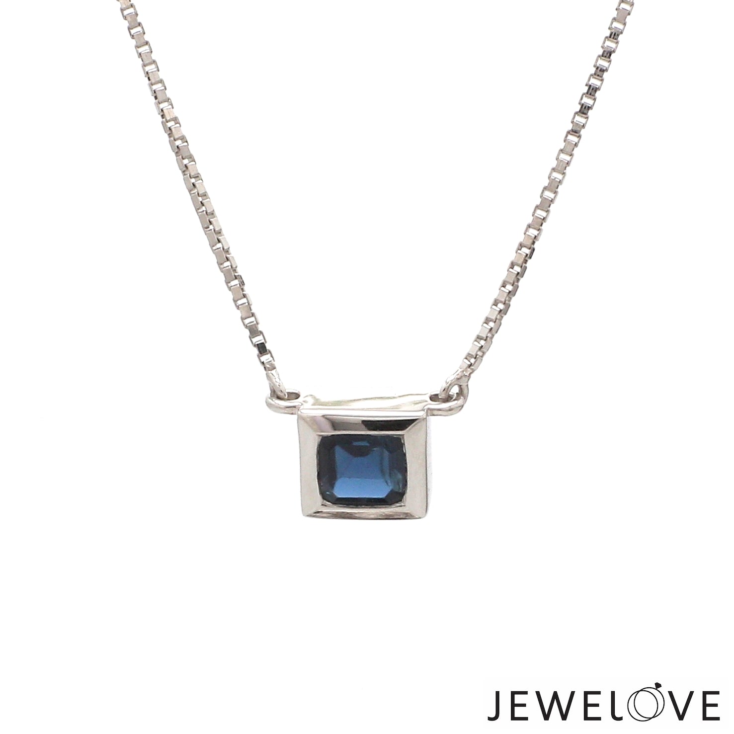 Blue Sapphire Pendant in Platinum JL PT P 317