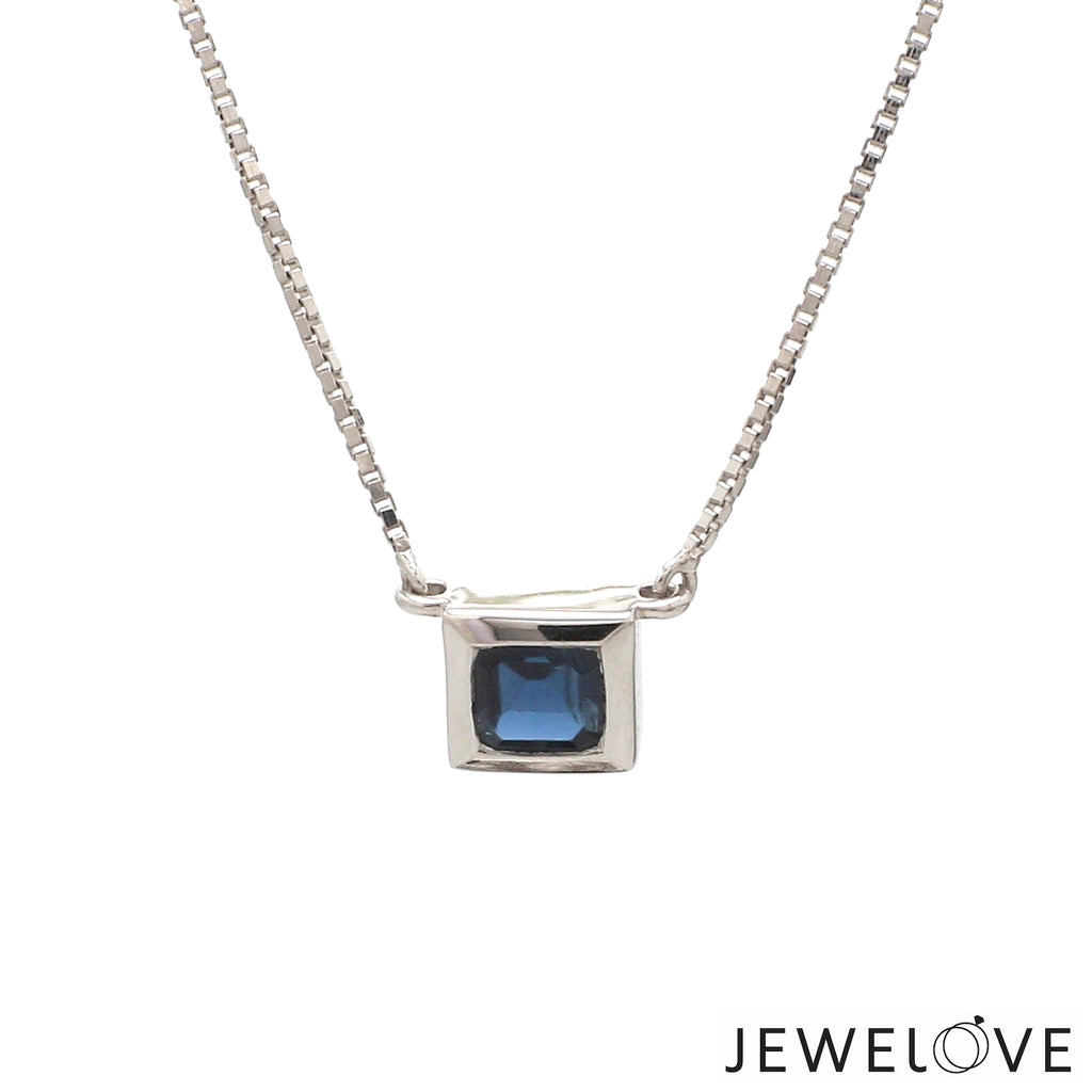Blue Sapphire Pendant in Platinum JL PT P 317   Jewelove.US