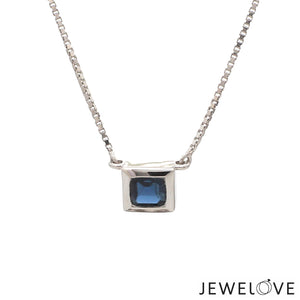 Blue Sapphire Pendant in Platinum JL PT P 317