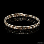 Load image into Gallery viewer, Unique 3-Row Japanese Platinum &amp; Rose Gold Bracelet for Women JL PTB 773
