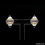 Load image into Gallery viewer, Evara Platinum Rose Diamonds Pendant Set with Blue Sapphire JL PT PE 366
