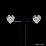 Load image into Gallery viewer, Evara Platinum Diamond Heart Earrings JL PT E 326   Jewelove.US
