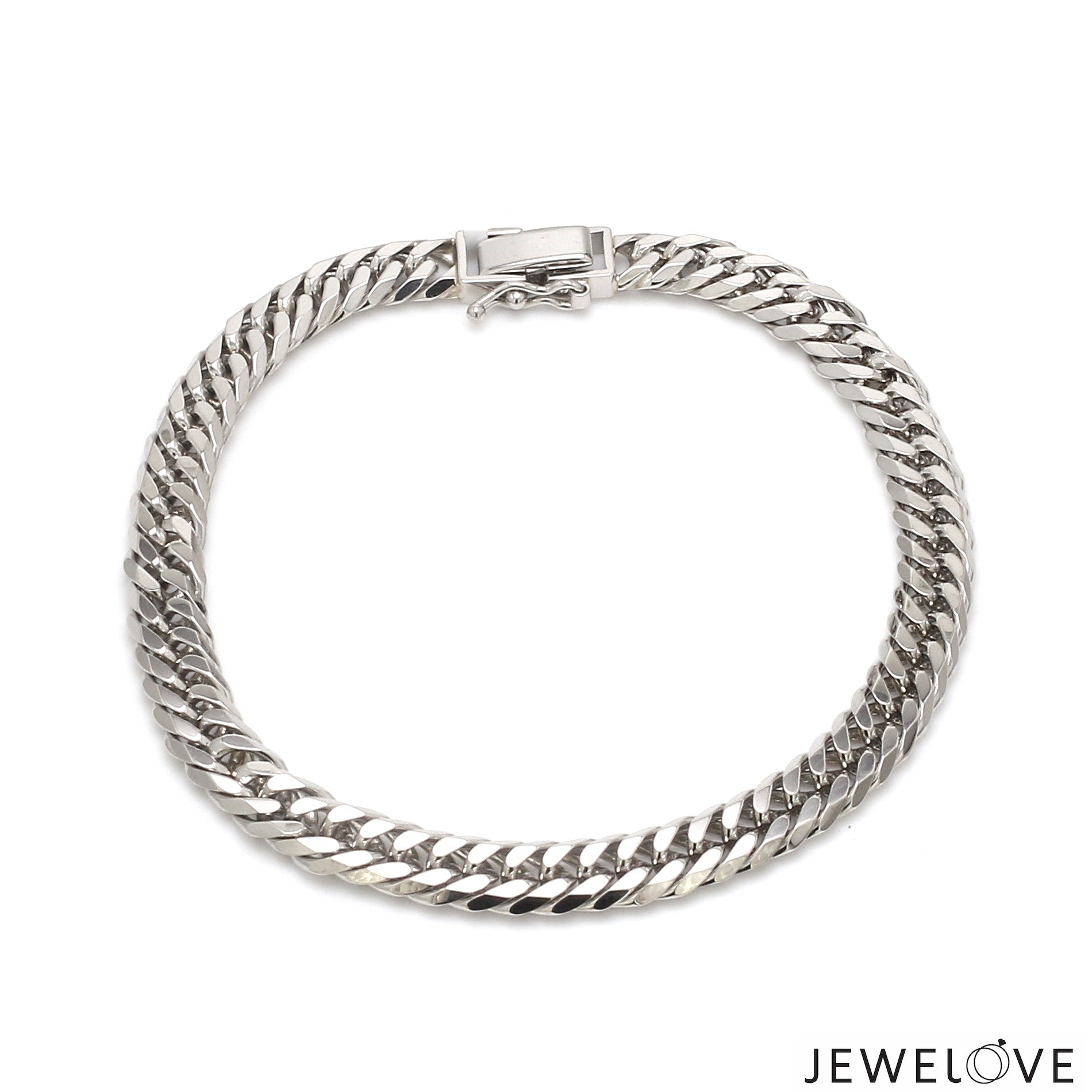 6.5mm Japanese Platinum Cuban Bracelet for Men JL PTB 1176-B