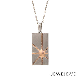 Men of Platinum | Pendant for Men with Rose Gold JL PT P 244   Jewelove.US