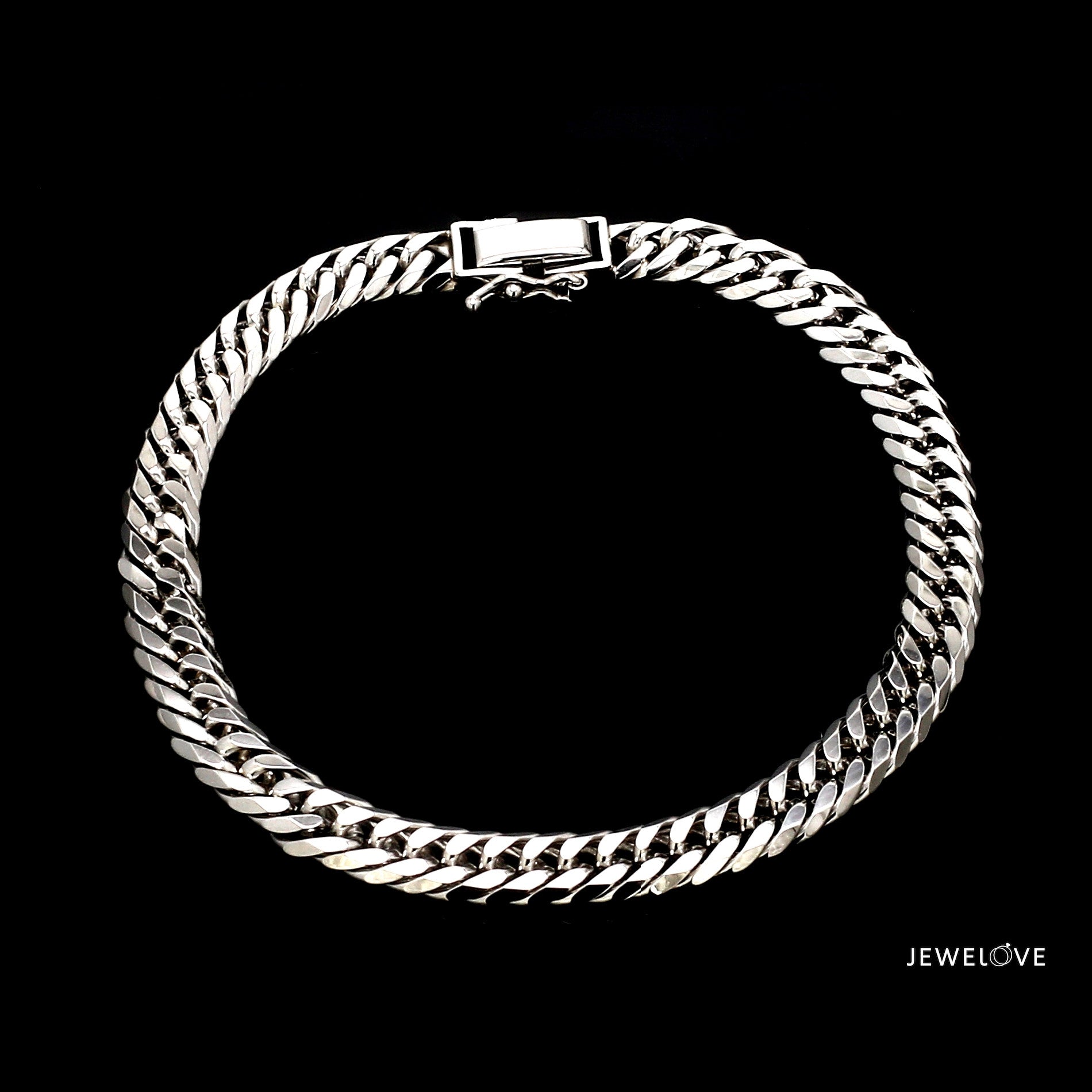 6.5mm Japanese Platinum Cuban Bracelet for Men JL PTB 1176-B