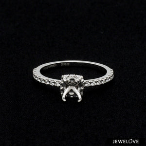Platinum Solitaire Mounting with Diamond Shank Ring for Women JL PT 1266-Mounting