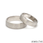 Load image into Gallery viewer, Fingerprints Heart Platinum Love Bands Couple Rings JL PT 1405
