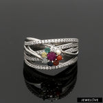 Load image into Gallery viewer, Ruby Navratan Platinum Ring with Diamond JL PT 1356   Jewelove.US
