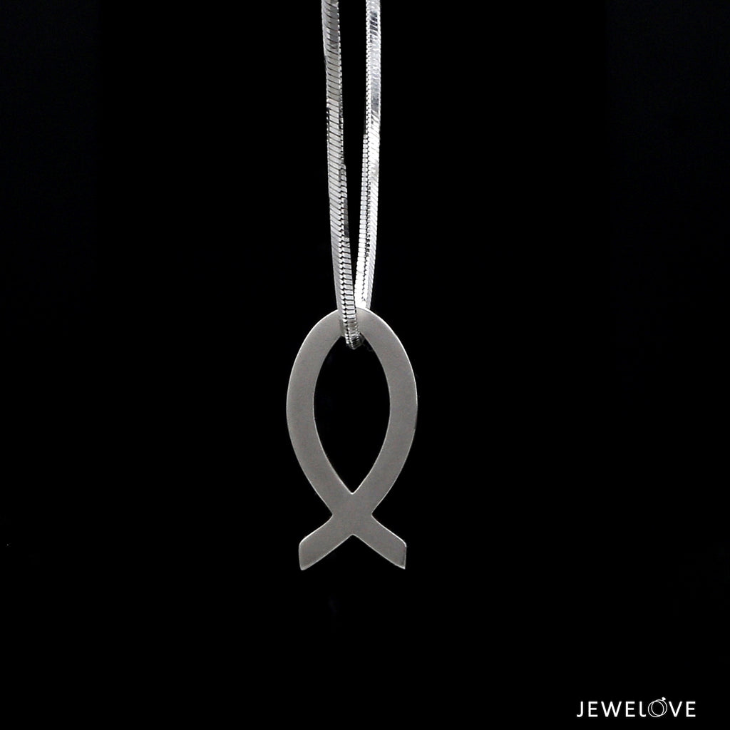 Platinum Ichthys Pendant (Jesus Fish) JL PT P 330   Jewelove.US