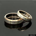 Load image into Gallery viewer, Platinum Love Bands with Rose Gold Ring JL PT 1408
