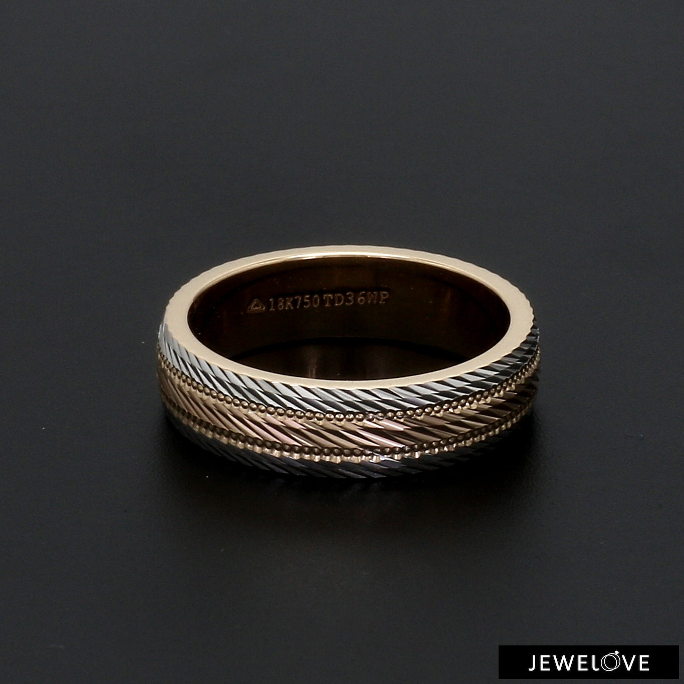 Designer 18K Triple Color Gold Unisex Ring JL AU 99