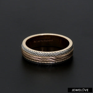 Designer 18K Triple Color Gold Unisex Ring JL AU 99   Jewelove.US