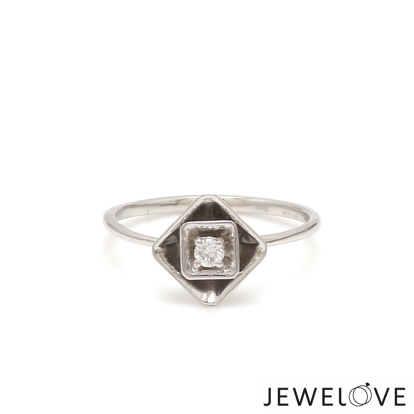 Platinum Single Diamond Ring for Women JL PT 1358
