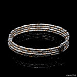 Load image into Gallery viewer, Japanese 5-row Platinum &amp; Rose Gold Bracelet for Women with Diamond Cut Balls JL PTB 1273
