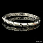 Load image into Gallery viewer, Men of Platinum | Rose Gold with Black Enamel Kada for Men JL PTB MSD 101
