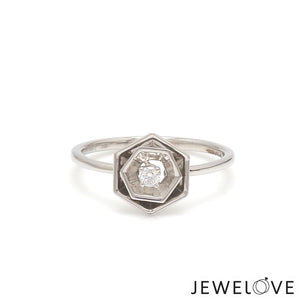 Platinum Diamond Ring for Women JL PT 1357