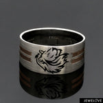 Load image into Gallery viewer, Platinum Love Bands with Rose Gold Ring JL PT 1413
