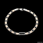Load image into Gallery viewer, Platinum &amp; Rose Gold Bracelet for Men JL PTB 1335
