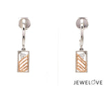Load image into Gallery viewer, Evara Platinum Rose Gold Diamonds Earrings for Women JL PT E 314   Jewelove.US
