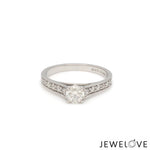 Load image into Gallery viewer, 1 Carat Solitaire Diamond Shank Platinum Ring JL PT 1324-C   Jewelove.US
