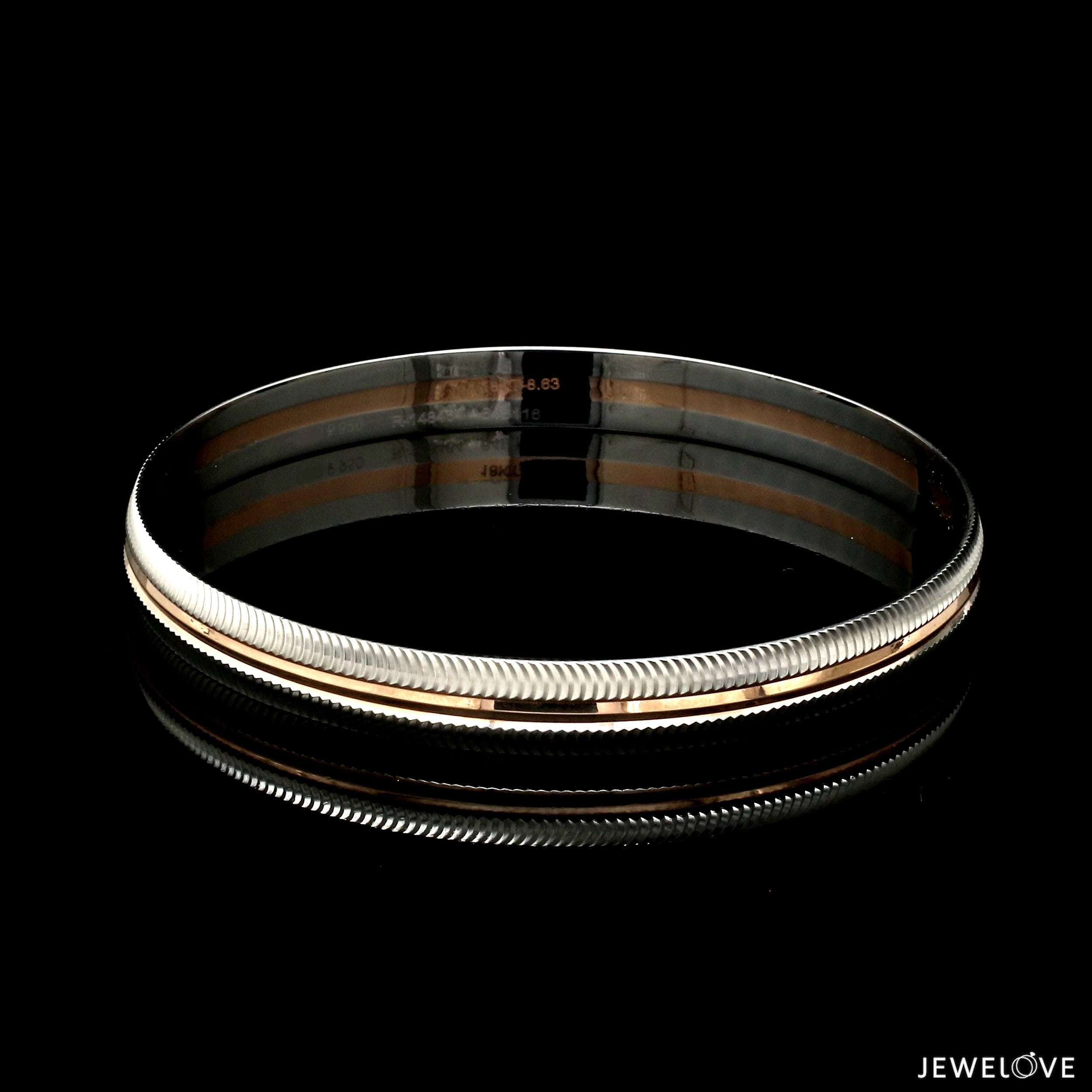 Platinum & Rose Gold Bracelet for Men JL PTB 1292