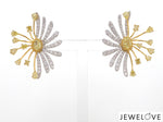 Load image into Gallery viewer, 18K Yellow Gold Earrings with Natural Fancy Yellow &amp; White Diamonds JL AU E 102
