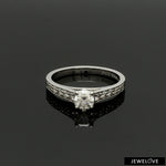 Load image into Gallery viewer, 30-Pointer Solitaire Diamond Shank Platinum Ring JL PT 1324   Jewelove.US
